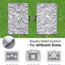 OLANLY Waterproof Outdoor Rug 6x9 ft, Reversible Outdoor Plastic Straw Rug with Leaf Pattern, RV Mat, Indoor Outdoor Carpet for Patio, Camping, Balcony, Deck, Backyard, Grey & White