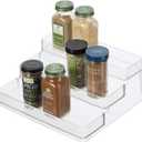 Oggi 3 Tier Spice Organizer & Pantry Storage- For Shelf, Kitchen Cabinet, Spice Rack, Pantry Organization and Storage, Clear Shelves (1 Count (Pack of 1))