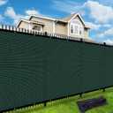 UPGRADE 0 5' X 5 0' Privacy Fence Screen Heavy Duty Mesh with Grommets for Patio Porch Pool Backyard Outdoor Chain Link Fence Dark Green