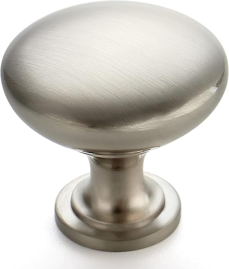 Ravinte 30 Pack Brushed Nickel Round Zinc Cabinet Knobs for Kitchen Bathroom Closet Dresser Cabinets