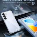 FNTCASE for Samsung Galaxy S25 Case: for Samsung-S24 Bling Sparkle Clear Military Grade Drop Protection Anti Yellowing Glitter Cell Phone Cover - Rugged Shockproof Protective Transparent Cases