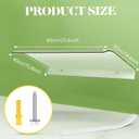 Pushglossy 2 Pcs Clear Door and Window Awning, 15.8 x 23.6 Inch