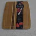 Norpro 12x10-Inch Bamboo Cutting Board with Juice Catching Groove, Brown (7637)