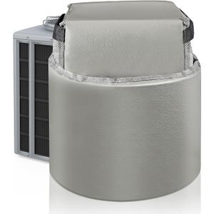 Pangda Ac Compressor Sound Blanket, 10 x 10 x 19 Inch Air Conditioner Noise Reduction Cover, Outdoor Unit Sound Dampening Barrier, Waterproof Heavy Duty Cover for Outside Ac Unit