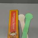 2pcs Cat Strip Feeder, Happy Spoon for Cats, Lickable Squeezable Creamy Treat, Wet Treats Dispenser, Cat Treat Spoon Squeeze, (Beige&Green/Beige&Orange)