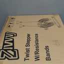 Stepper Machine with Resistance Bands, Mini Stepper with 300LBS Weight Capacity, Twist Stepper for Full Body Workout, Adjustable Step Height, Smooth and Quiet, Step Machine for Men Women