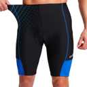 Bikewa Men's Bike Shorts 3D Padded Cycling Road Biking Mountain Riding Biker Bicycle UPF 50+ Cycle Shorts Zipper Pockets, Blue, Large 