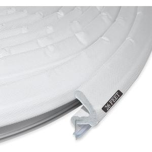 LSGCQ Kerf Weather Stripping Door Seal Strip 26 Ft Q Foam Door Weatherstrip Seal with Slot Card Slot Installation, Easy Cut to Size (White)