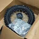 3.00-12 80/100-12 Dirt Bike Rear Rim Wheel Tire With 12mm Bearing for 50cc 110cc 125cc SSR125 TTR90 TTR110 PW80 CRF70 XR70 KX65 KLX110 RM65 Apollo TaoTao DB14 Coolster Pit Bike Motorcycle