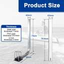 1 Pair of Boat Trailer Guide, Trailer Guide Ons Galvanized Steel for Boat, Fishing Boat, Sailboat Trailer, Silver and Black, L Shaped/T Shaped