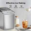 Silonn Ice Makers Countertop, 9 Cubes Ready in 6 Mins, 26lbs in 24Hrs, Self-Cleaning Ice Machine with Ice Scoop and Basket, 2 Sizes of Bullet Ice for Home Kitchen Office Bar Party