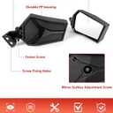 Rearview Side Mirrors for Polaris RZR XP XP4 1000 Turbo S 1000 900 2014-2023 Accessories, Adjustable Folding Clear Rear View Side Mirrors Replace #2881198 (2 PCS)