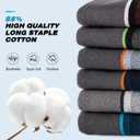 Mens Ankle Running Socks, Athletic Cushioned Low Cut Moisture Wicking Cotton Short Sports Socks, 6 Pairs (9-12, Multicolor)