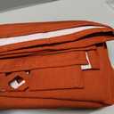 MIULEE Burnt Orange Thick Polyester Linen Rectangle Tablecloth with Decorative Cutouts Waterproof Stain Resistant Table Cloth Spring Boho Fall Table Cover for Dining Party Wedding, 84 x 55 inch (Terracotta)