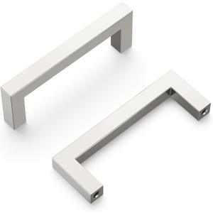 Heritage Designs Contemporary Pull 3 Inch Center to Center Satin Nickel Finish (10-Pack)