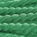 Throw Blanket for Couch - Flannel Fleece 3D Striped Ribbed Bed Blanket.Super Soft Blankets for Women Girls,Teacher Gifts Birthday Gifts Room Home Dorm Decor (Green, Throw(50"x60"))
