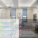 peafowl 10 inch Shower Squeegee Stainless Steel Bath Squeegee for Shower Glass Doors Bathroom Windows Kitchen Mirror and Car Glass with Hooks Holder (10 inch, Silver)