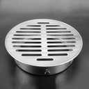 Floor Drain Cover, Stainless Steel Round Anti Blocking Round Grate Cover, Balcony Snap-in Drain Drain Strainers for Bathroom, Kitchen, Washroom, Patios(160 Flat Mouth)