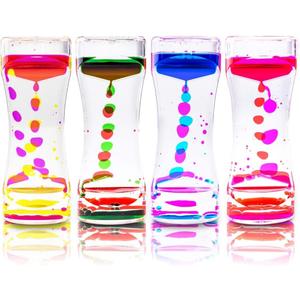 Super Z Outlet Liquid Motion Bubbler for Sensory Play, Fidget Toy, Children Activity, Desk Top, Assorted Colors (4 Pack)