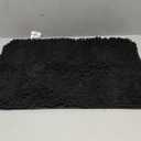 OLANLY Bathroom Rugs 30x20, Extra Soft Absorbent Chenille Bath Rugs, Rubber Backing Quick Dry, Machine Washable Bath Mats for Bathroom Floor, Tub and Shower, Home Decor Accessories, Black