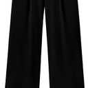 PRETTYGARDEN Wide Leg Pants for Women Trendy 2025 Fall High Waisted Business Casual Outfits Work Pant Trousers (Medium, Black)