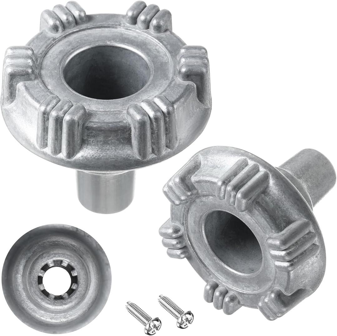 Enhon 2 Pack Handle Repair Kit Replacement for RK-14/17MH, Compatible with Woodford Model 14 and 17 Wall Faucet, Metal Handle Replacement for Outdoor Faucet Outside Spigot (Silver)