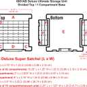 ArtBin 6981AB Super Satchel Deluxe Divided Base, Large Portable Art & Craft Organizer with Drawers, [1] Plastic Storage Case, Clear