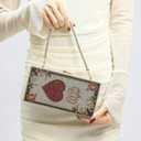Pearl&she Diamond Women Evening Handbags Purse Minaudiere Clutch Bag,Stack of Cash Dollars Crystal Clutch Purses