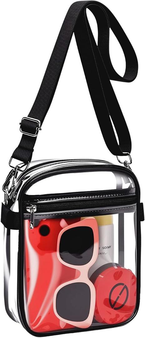 MAY TREE Clear Bag for Stadium Events Clear Purse for Work Concert Sport Events