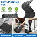 Premium Bar Mat, Premium A Bar Above Heavy Duty Bar Mat, 0.4in Thick Durable and Stylish Service Rubber Bar Mat for Spills, Coffee, Bars, Restaurants and Counter Top Dish Drying Mat, 2Pack