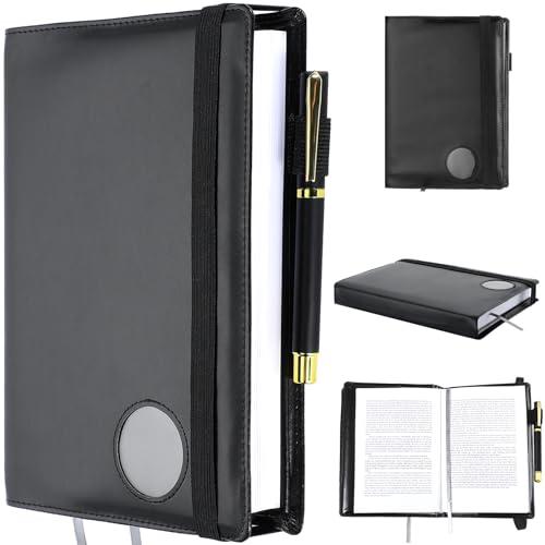 Motipuns Single AA Big Book Cover Alcoholics Anonymous Big Book Cover Paperback Protector Medallion Holder Leather Gift for Women Men