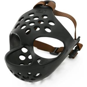 Dog Rubber Muzzle, Dog Muzzle for Short Snout Dogs, Stop Biting Barking Chewing,Soft Silicone Muzzle for Biting, Pet Short Adjustable Breathable Mouth Cover Dogs Supplies ((Black) L: Head Circumference 38-43cm)