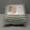 mixinni Striped Comforter Set Queen Size - Green White Stripes Pattern Bed Set for All Season, 3 Pieces Lightweight Bedding Comforter Sets for All Seasons (1 Soft Fluffy Comforter + 2 Pillowcases)