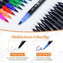TBC The Best Crafts Dual Markers Brush Pens, 72 colors Art Marker Art Markers Gifts for Teens,Double Tip Colored Pen for Adult Coloring Books Coloring Writing