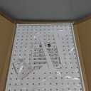 Pegboard Display Stand for Craft Shows & Fairs - Metal Store Display for Selling Accessories, Earring, Jewelry, Pin Display Stands for Retail Stores, Vendors & Events - 17" x 13 Designer White