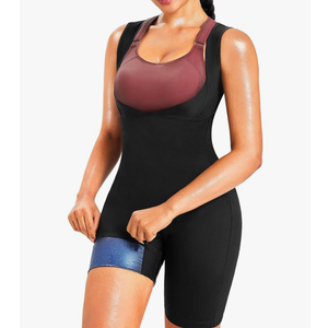 Junlan Sauna Suit for Women Full Body Sweat Jumpsuit for Working Out XL