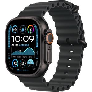 Apple Watch Ultra 2 (GPS + Cellular, 49MM) - Black Titanium Case with Black Ocean Band 