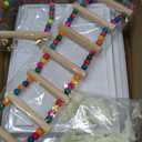 Basic Bird Cage, 24.8inch Parrot Cage (24.8" x 14.6" x 11"),Bird Cage with Ladder, Horizontal Bar, 2 Feeders, and Swing
