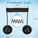 Blulu 10 Pcs Remote Control Holders Tethers with Spring Ropes Retractable Remote Control Leash Coiled Security Cable for TV DVD Game Console Tablets, Wall-Mount with Adhesive, Anti-Loss, 1.5m/ 4.9ft