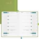BEZEND Weekly Planner 2026-2027 (6" x 8.5") 2-Column Dual Schedule for Work/School/Home or 2 Person (Jul 26-Dec 27) 18 Months Academic Calendar with Tabs, PU Leather Hardcover -Fruit Green