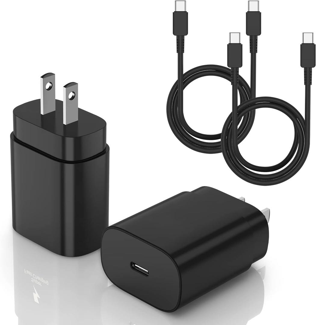 For Samsung Galaxy Super Fast Charging Cord Type C Charger, 25w Android Phone Charger Block &10ft USBC to USB-C Cable for Galaxy S26 S25 S24 S23 S22 S21 S20 (Ultra/Plus), iPad Pro/Air/Mini/Tab 2Pack