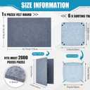 Bokon Felt Puzzle Board 2000 Pcs 46 x 31 Inch Large Jigsaw Puzzle Mat with 6 Portable Sorting Tray Holder, Foldable Saver Storage, Sheets Keeper Organizer and Gray Pad, Birthday Gift for Jigsaw Lover, 45.7 x 30.7 inches
