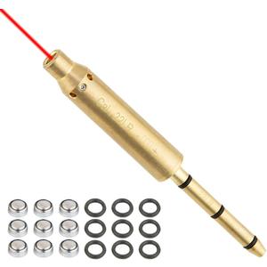 2 x .22LR Laser Bore Sight End Barrel, Red Dot Boresighter(3 Set Batteries)