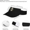 Potato Sport Sun Visor Hat Adjustable Summer Outdoor Travel Beach Ball Cap Empty Top Baseball Cap for Men Women (Black)