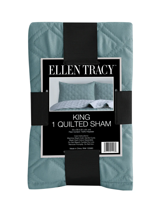Ellen Tracy™ Quilted Single Sham 100% Polyester King