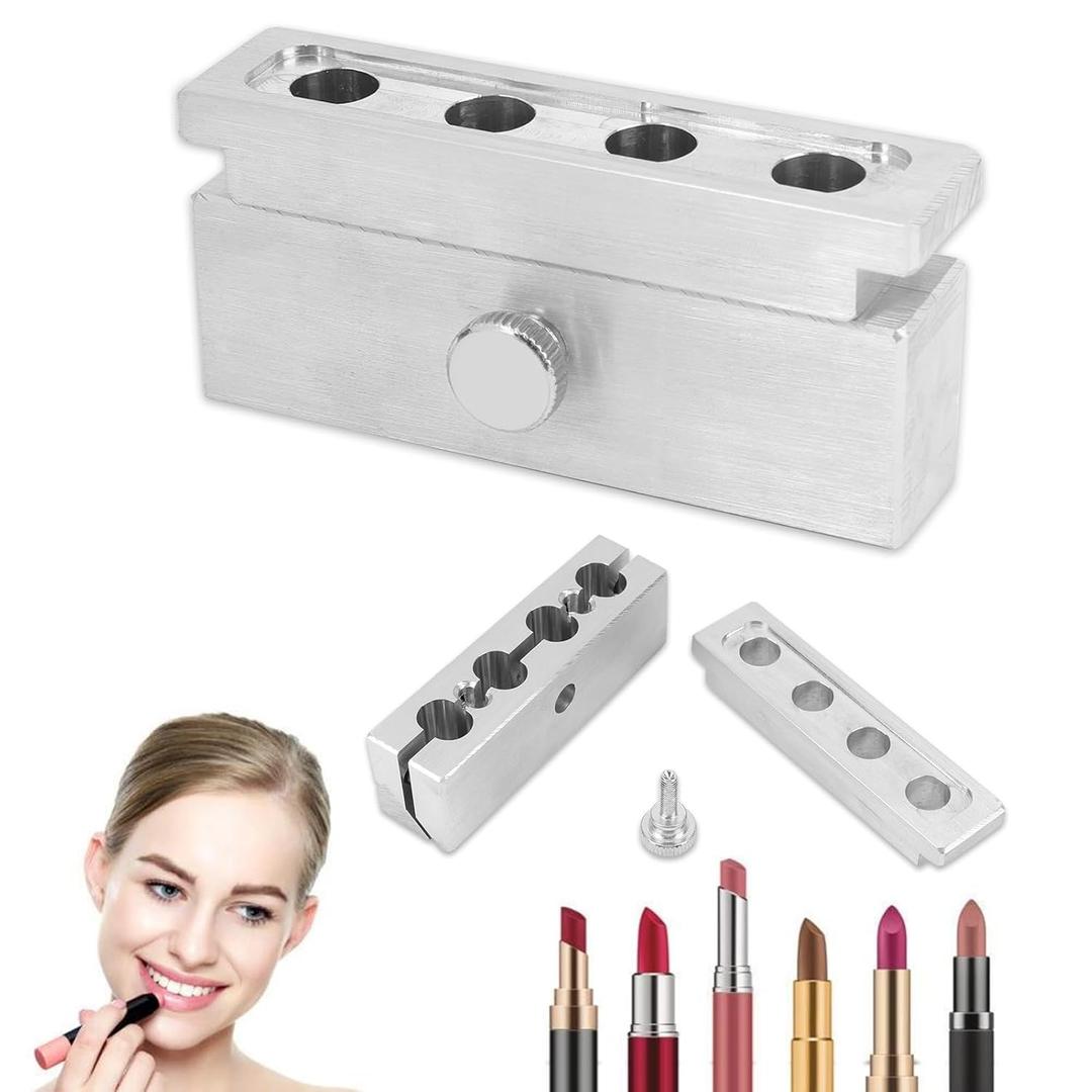 ZJchao Diy Lipstick Making Kit, Aluminum Alloy DIY lipstick Maker, Lip Balm Making Kit, Cosmetic Lip Balm Maker, Make a Single Color Lipstick(#1)