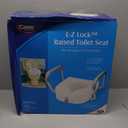 Carex E-Z Lock Raised Toilet Seat With Handles, 5" Toilet Seat Riser with Arms, Handicap Raised Toilet Seat For Seniors and Elevated Toilet Seat (1 Count (Pack of 1))