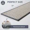 YDKGL 15PCS Stair Treads Non-Slip Washable Peel and Stick Stair Treads for Wooden Steps Indoor Reusable Stair Carpet Treads Adhesive Stair-Runner Rugs for Kids and Dogs Elder8"x30"Gray)