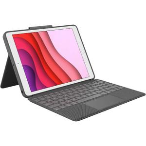 Logitech Combo Touch for iPad (7th, 8th and 9th Generation) Keyboard case with trackpad, Wireless Keyboard, Smart Connector Technology - Graphite