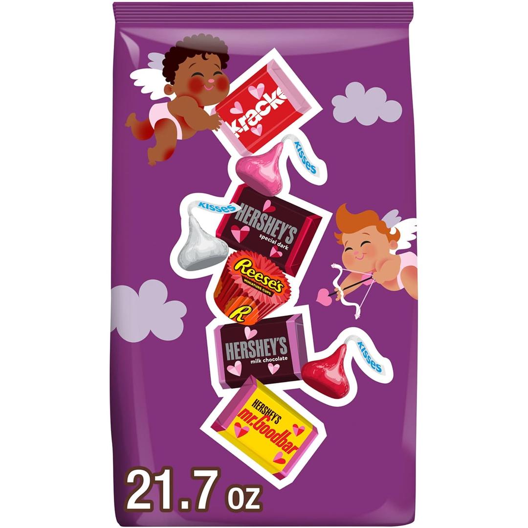 2 x HERSHEY'S and REESE'S Assorted Chocolate, Valentine's Candy Bag, 21.7 oz